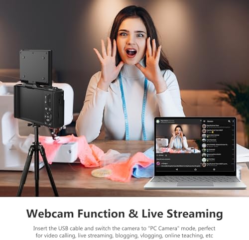 4K Digital Camera for Photography, 64MP Vlogging Camera for YouTube with 3" 180° Flip Screen, 18X Digital Zoom Point and Shoot Camara with 32GB Micro SD Card for Beginner (Black) - Image 4