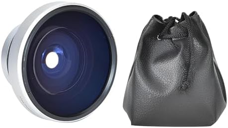 Acouto Fish Eye Lens for Camera 37mm 0.25X Super Fisheye Additional Lens for 37mm Caliber Camera Lenses Silver Aluminum Alloy