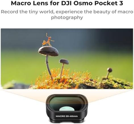 K&F Concept 10X Macro Lens Compatible with DJI Osmo Pocket 3, Close Up Filter HD Macro Photography Lens, Magnetic Attach/Multi-Coated/Optical Glass - Image 3